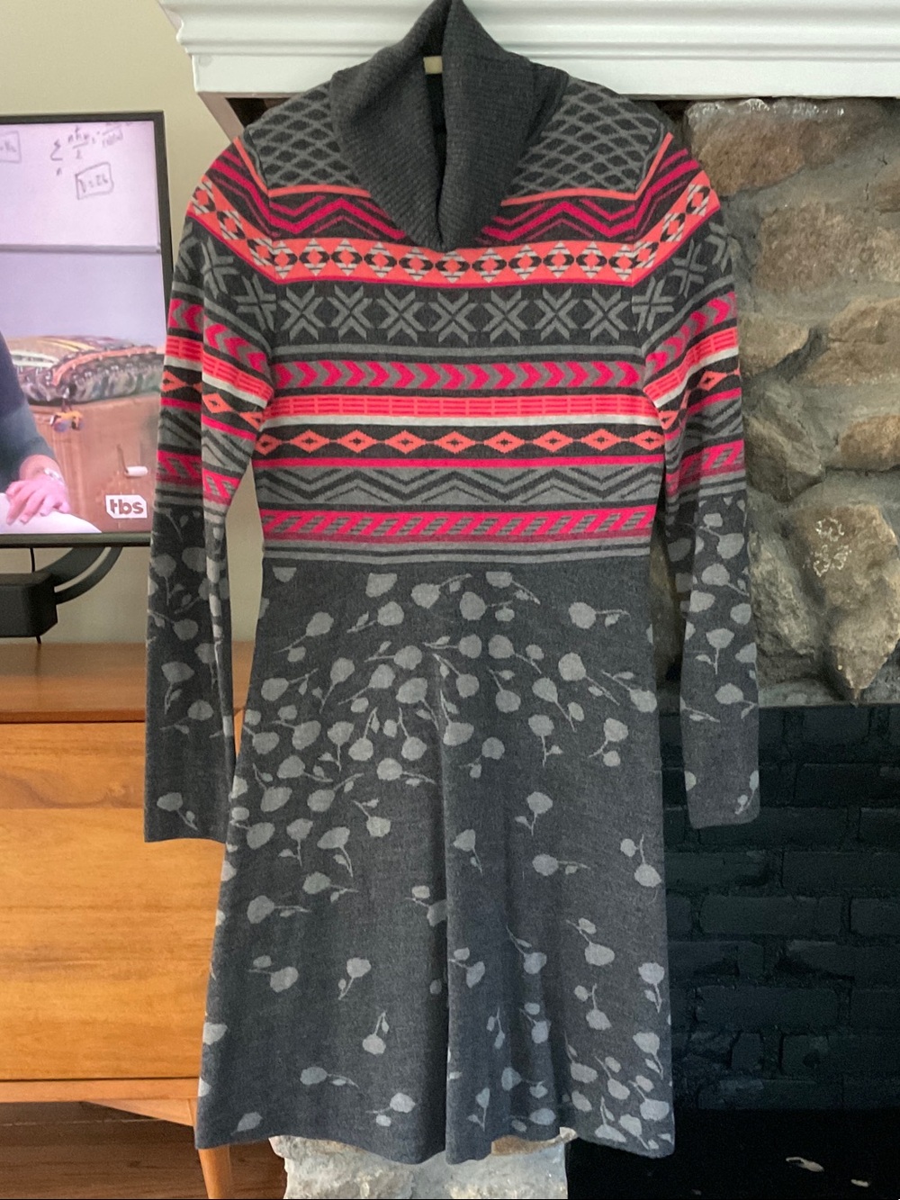 Krimson Klover Gray Pink alpine inspired Sweater Dress